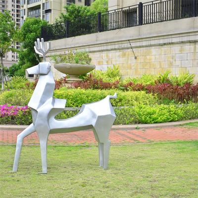 湖南戶外動(dòng)物雕塑 玻璃鋼切面鹿雕塑小品